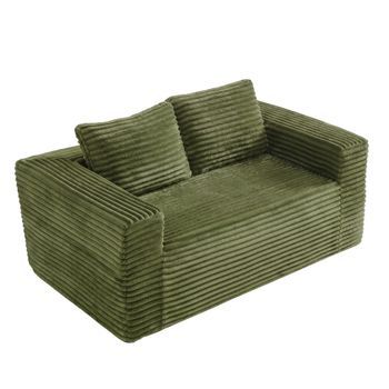 Sofá 2 Plazas Terciopelo Urban Meuble 160x88x58cm - Verde