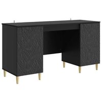 escritorio negro madera de ingenieria 1425 x 50 x 75 cm vidaxl