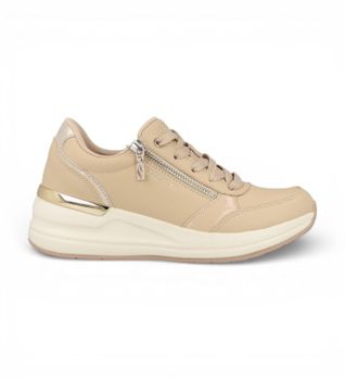 Skechers para mujer. 177341 Zapatillas Billion 2 beige (37), Plano, Cordones, Casual