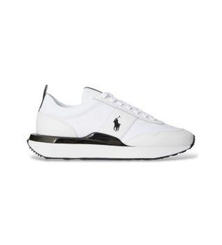 Polo Ralph Lauren para hombre. 809P01639001 Zapatillas Train 89 de piel y oxford blanco (44), Plano, Cordones, Casual