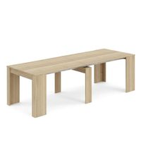 mesa consola extensible 50-235x90 cm melamina roble canadian