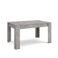 mesa comedor  mesa fija cocina y salon  140x90x76 cm  para 6 comensales  muebles comedor  estilo moderno  cemento