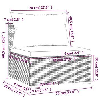 Conjunto De Sala Para Patio (con Cojines, Hecho De Ratán Sintético)