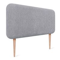 dhome cabecero tapizado liso con patas redondeado tejido luxury para pared acusticos cabeceros absorbentes cabezal cama dormitorio silver grey 105cm