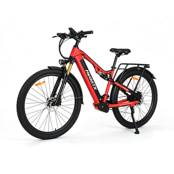 Bicicleta Eléctrica Hedatx T19, Batería Extraíble De 48 V Y 19,2 Ah, 27 Velocidades, Rojo