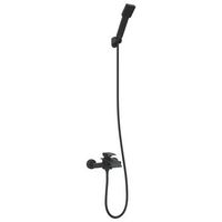juego de cabezal de ducha negro g 12 pulgadas vidaxl