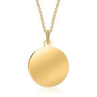 8 quilates cadena de oro con colgante y opcion de grabado