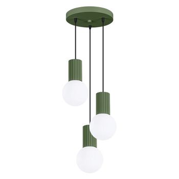 Lámpara colgante mido verde, 3 luces