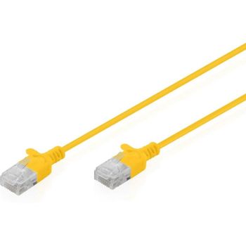 Cable de Red Digitus CAT6 U/UTP Slim Patch 0.3m Amarillo