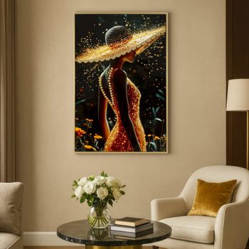 Pintura sobre lienzo lacado con marco y relieves cm 62×3,5×92