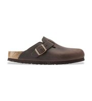 birkenstock para mujer 860133 zuecos de piel boston oiled ajuste estrecho marron 41 plano ninguno casual
