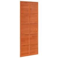puerta corrediza marron cera 80 x 208 cm madera de pino maciza vidaxl