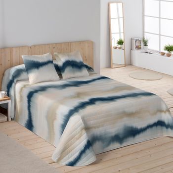 Sandal - Colcha Bouti Estampada - Microfibra - Extra - Suave - Gramaje 70 Gramos - Cama 180 - Belix Blue