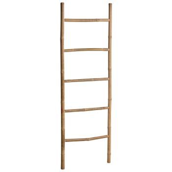 Toallero De Madera De Bambú Tipo Escalera Para Colgar Ropa 5 Niveles Natural Itapeva