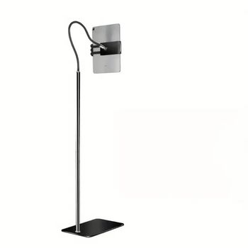 MEJORADA Soporte de Suelo Ajustable para Tablet y Móvil 135cm – Base Metálica Antideslizante, Brazo Flexible 360°, Compatible con iPad y Smartphone