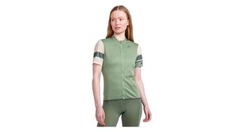 Maillot craft core endur mujer manga corta verde beige