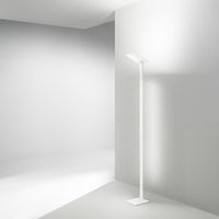 lampara de pie led quadra blanca de aluminio h180 cm perenz