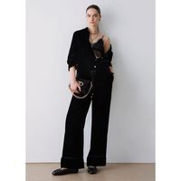 liu jo pantalones pantalones largos en terciopelo para mujer