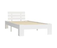 estructura de cama de madera maciza de pino blanco 90x200 cm