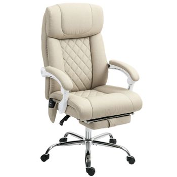 Silla oficina masaje 66x70x120 cm beige