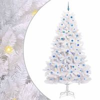 arbol de navidad artificial con ramas articuladas blanco 270 cm vidaxl