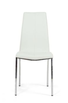 Ex-display Set of FOUR Cavello Ivory White Faux Leather Dining Chairs