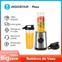 batidora de vaso 600w 4 cuchillas de acero inoxidable incluye 2 botellas deportivas portatiles de 800ml y 2 tapas negro