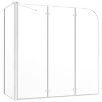 mampara de ducha de vidrio templado transparente 120x69x130 cm vidaxl