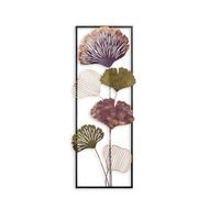 decoracion pared de metal fig multicolor 32x90 cm