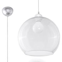 lampara de techo transparente acerovidrio alt 120 cm