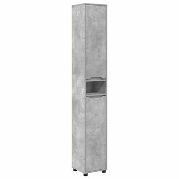 Gabinete De Baño Gris Concreto 30,5 X 30 X 195 Cm Vidaxl