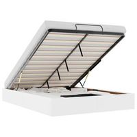 estructura de cama otomana sin colchon blanco 140x190cm vidaxl