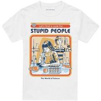 steven rhodes camiseta lets find a cure for stupid people para hombre