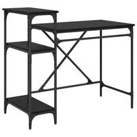 escritorio roble negro madera de ingenieria 105 x 50 x 90 cm vidaxl