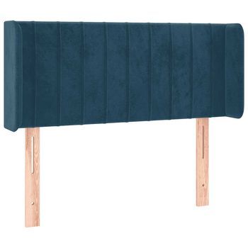 Cabecero，cabecero Cama，panel De Cabecera De Terciopelo Azul Oscuro 93x16x78/88 Cm