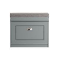 banco zapatero con 1 cajon ancho 60cm mdf gris