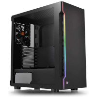 thermaltake h200 tg rgb cristal templado usb 31 negra