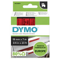 cinta rotuladora d1 19mmx7m negrorojo dymo s0720870