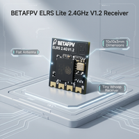receptor betafpv elrs lite 24ghz v12 esp8285 sx1280 con antena plana entrada de 5v para drones de carreras fpv meteor65 meteor75 y tiny whoop