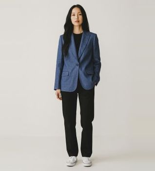 Weekend Max Mara para mujer. 2615041072600 Americana Nalut marino (44), Casual, Lino