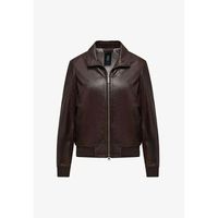 bomboogie cazadora de cuero jw vall p llv6-118 bark brown para mujer