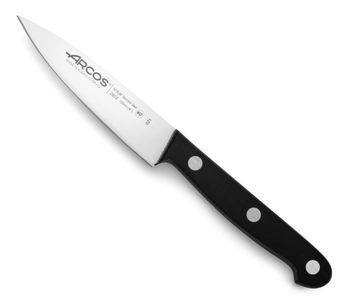 Cuchillo cocinero de acero inoxidable nitrum 100 mm mango negro