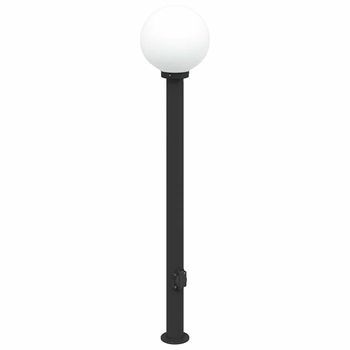 Baliza De Luz Con Toma De Corriente De 120 Cm, Color Negro, Ip44 Vidaxl
