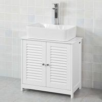 armario para debajo del lavado con 2 puertas blanco
