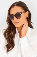 gafas de sol marrones efecto carey con detalles dorados