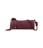 twinset para mujer 262td8232 bolso cilindrico de ante con borla burdeos osfa casual granate piel
