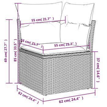 Conjunto De Sillas De Salón Para El Ocio Al Aire Libre (conjunto De 8 Piezas Incluyendo Cojines)