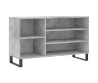 vidaxl mueble zapatero madera contrachapada gris hormigon 102x36x60 cm