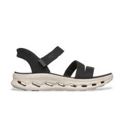 skechers para mujer 141269 sandalias slip-ins go walk glide step 20 ella negro 40 plano 1 a 3cm velcro casual