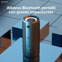 altavoz bluetooth zealots51pro para exteriores resistente al agua ipx5 40w bt53 altavoz estereo con sonido envolvente y luces led pulsantes